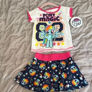 My Little Pony Blue and Pink Skirt Set